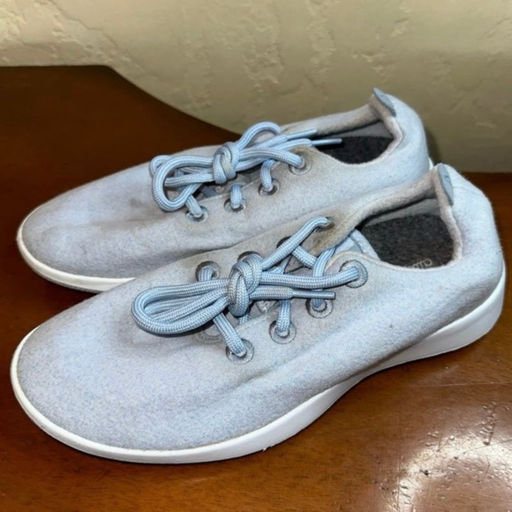 Allbirds Wool‎ Runners Womens 1019 NV1 Light Blue Sneaker Shoes Size 8